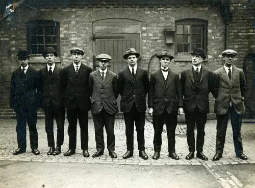 Ronald Light taking part in a police identity parade, 1920